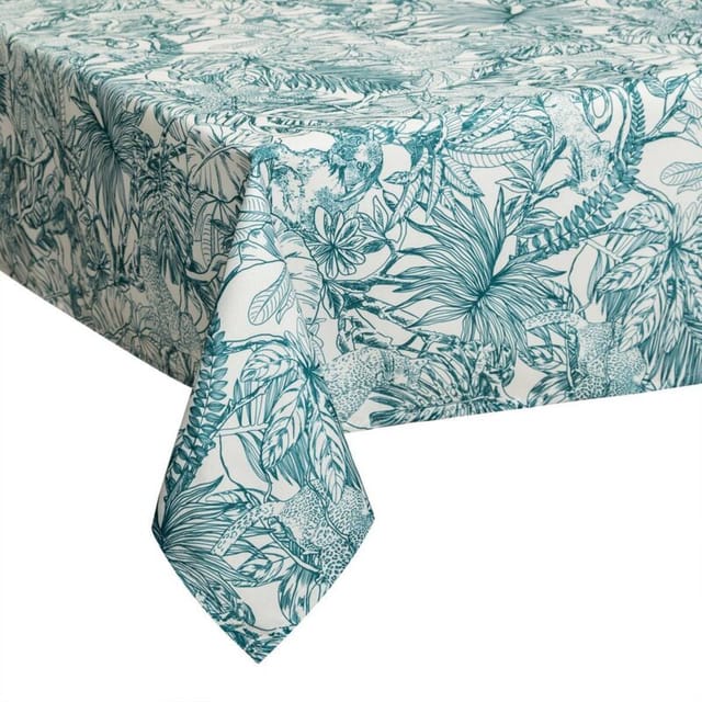 Atmosphera - Fleckenabweisende Tischdecke Jungle - Grün - 140x240cm Créateur D'Intérieur