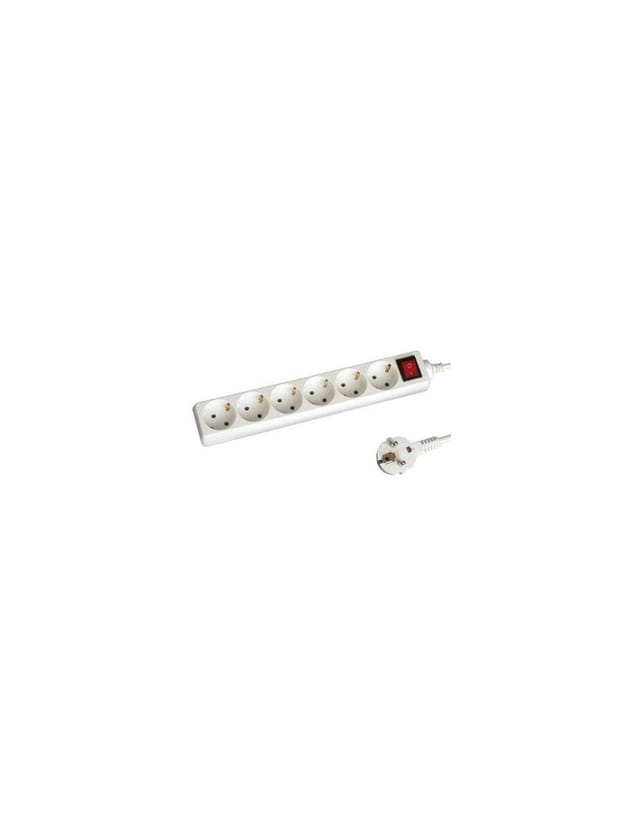 Gsc - Mehrere Basis 6 Steckdosen Mit Schalter 3 Meter Kabel 0000023