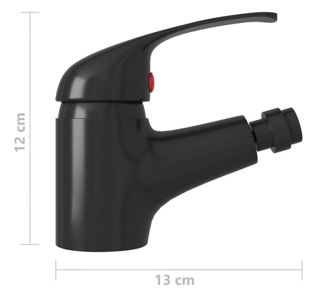 Badezimmer Bidet Mischbatterie Schwarz 13x12 Cm Vidaxl
