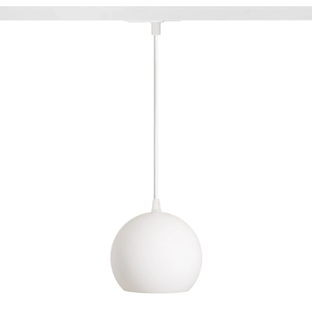 Lampadario Copa Per Binari Monofase Vetro Opalino 230v E27 28w