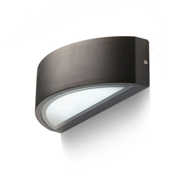 Faretto Applique Lesa Da Parete Nero 230v E27 26w Ip54