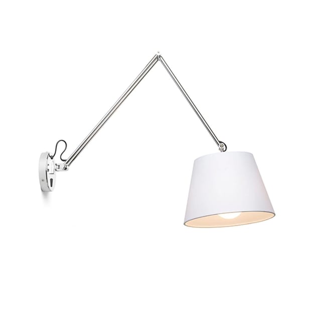 Ashley Wandleuchte Chrom Weiss 230v E27 42w