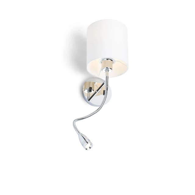 Rendl Light - Pendelleuchte Versina Mit Schirm Chrom Weiss 230v E27 Led 28+3w 25° 3000k
