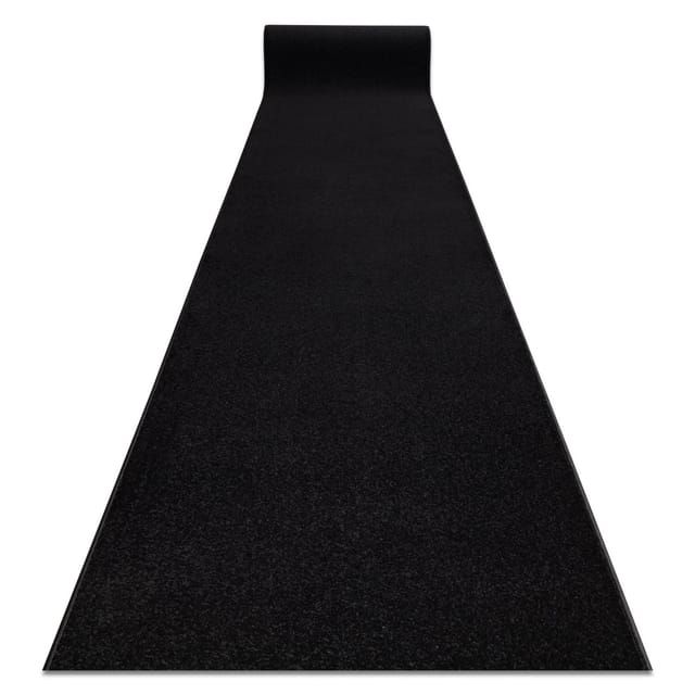 Läufer Karmel Glatt, Einfarbig Schwarz 60 Cm Black 60x350 Cm