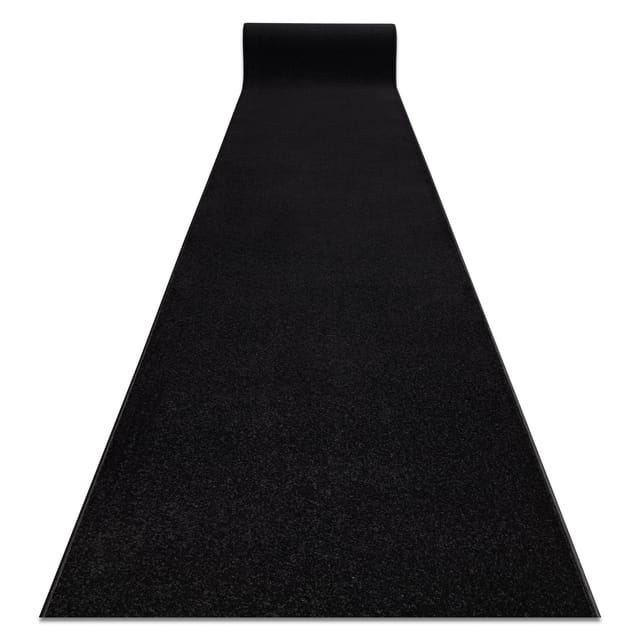 Läufer Karmel Glatt, Einfarbig Schwarz 60 Cm Black 60x620 Cm