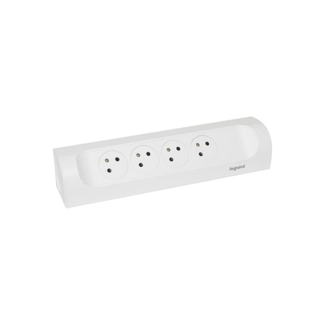 Legrand 049408 Winkelsteckdosenleiste Legrand Weiß Ausgestattet Mit 4 Steckdosen 2p+e Aufputz – 16 A – 230 V – Zum Verdrahten