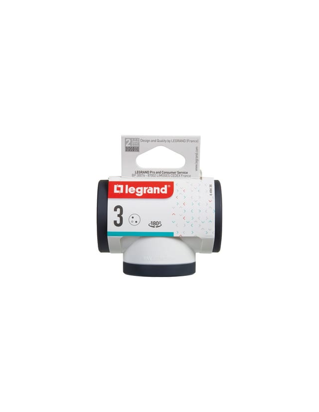 Triplite Fb 3x2p+t Premium Seitliche Drehsteckdosen Weiß/n - Legrand