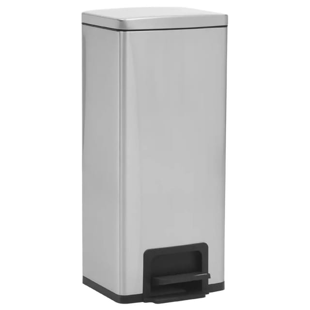 Vidaxl - Mülleimer Mit Pedal Anti-fingerabdruck 30 L Silbern Edelstahl
