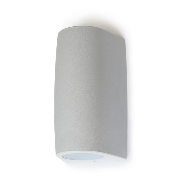 Dopo - Wandleuchte Estel Ip55 Gu10 Led Mr16 2x3.50w 400lm 3000k Auf Und Ab Grau