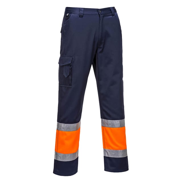 Kampfhose Hi-vis Bicolor Baumwolle 245g Orange/marine S - Fr(38-40) - Uk(30-32)