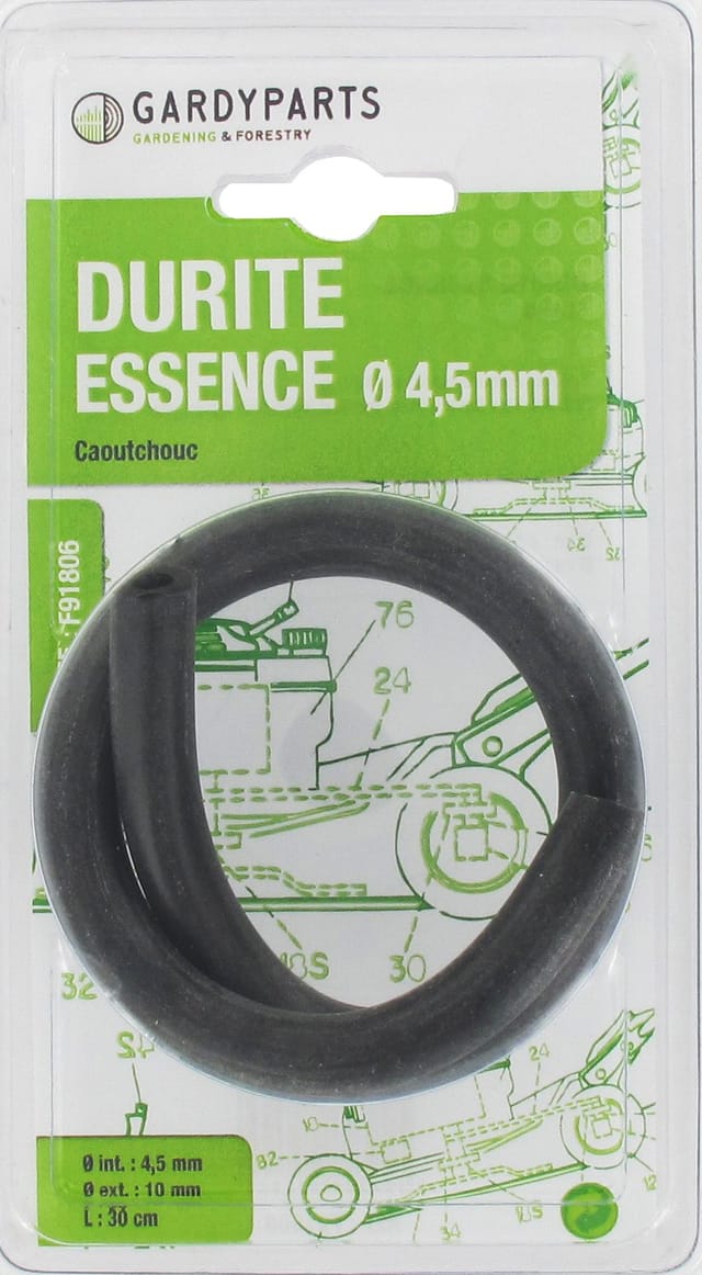 Kraftstoffschlauch Aus Gummi, L: 30 Cm, Ø: Außen: 10 Mm, Ø Innen: 4,5 Mm. Centrale Brico