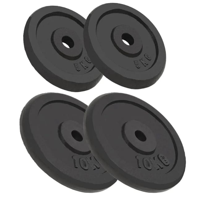 Hantelscheiben 4 Stk. 2x10 Kg+2x5 Kg Gusseisen - Vidaxl