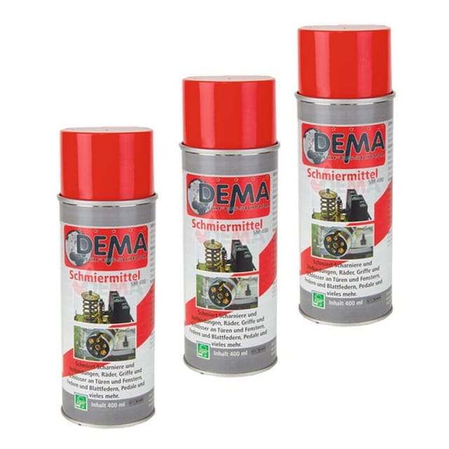 Dema - Schmiermittel Korrosionschutz Chrompflege Pro 3er-set 400ml Spray Vielzweckspray