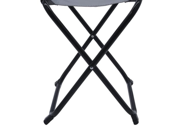 Spetebo - Metall Klapphocker Petrol Grau - 36 X 32 Cm - Faltbarer Angel Und Camping Hocker
