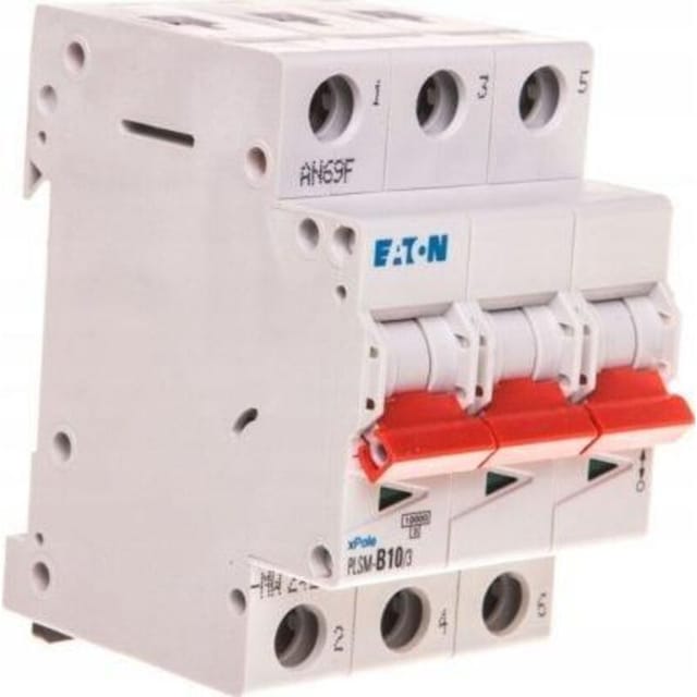 Eaton Überstromschutzschalter 3p 10a Schwarz 400v