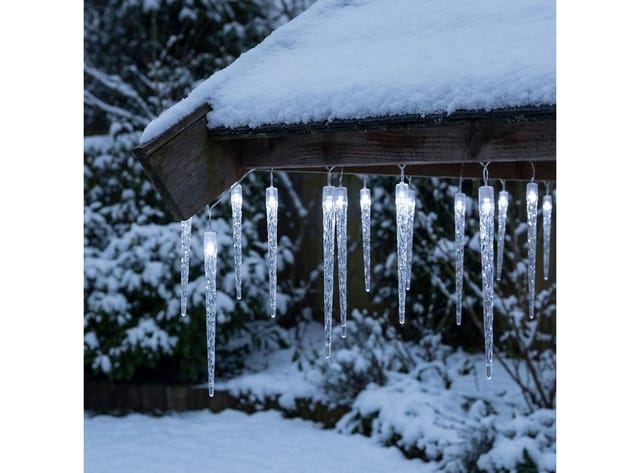Led Eiszapfen Lichterkette Kaltweiß 72 Leds Zapfen, Vorhang 6,9m + 5m Zuleitung, 8 Leuchtmodi + Timer, Wasserdicht Ip44 Außen, Eiszapfenkette Eisregen Weihnachtsbeleuchtung Weihnachtsdeko - Ecd Germany