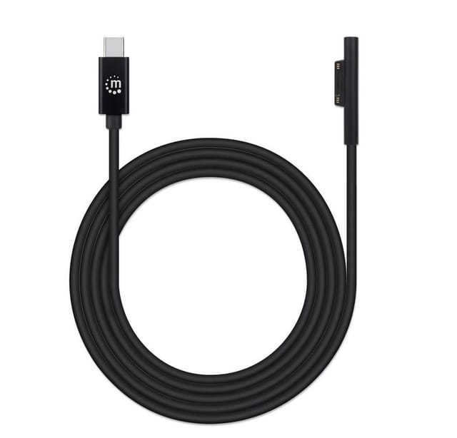 Manhattan Usb-kabel Usb-c® Stecker, Surface Connect-stecker 1.80 M Schwarz 353632