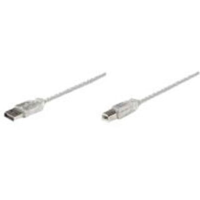 Manhattan Usb Kabel A - B St/st 5.00m Silber (345408)