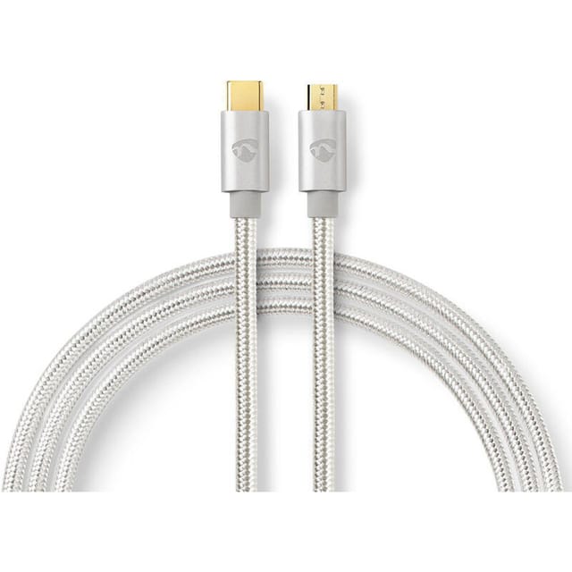 Usb Kabel Usb 20 Usb C Stecker Usb Micro B Stecker 10 W 480 Mbps Vergoldet 300 M Rund Geflochten Nylon Aluminium Box Mit Abgedecktem Fenster