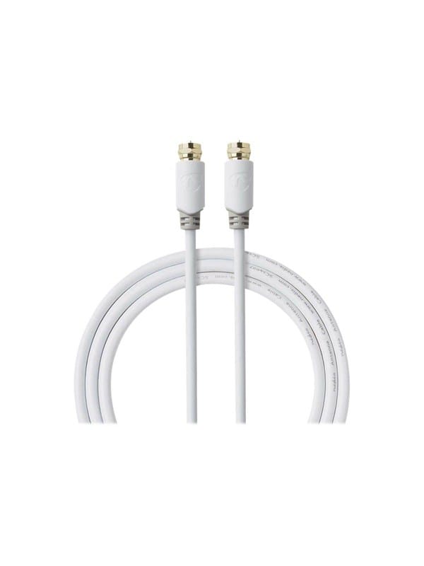 Satelliten - Antennenkabel F Stecker F Stecker Vergoldet 75 Ohm Einzelmantelschutz 500 M Rund Pvc Wei Karton Mit Fenster 387565