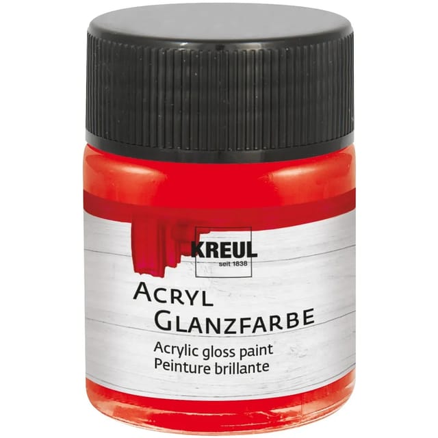 Acryl Glanzfarbe Rot 50 Ml Verzierfarbe - Kreul