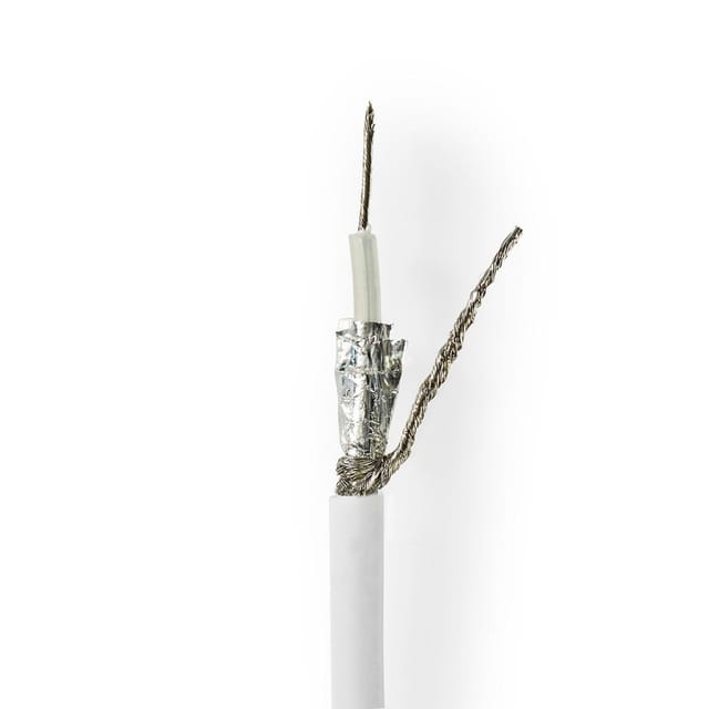 Unbekannt - Koaxialkabel Auf Spule Rg58cu 50 Ohm Doppelt Geschirmt Eca 500 M Koax Pvc Wei Geschenkkarton