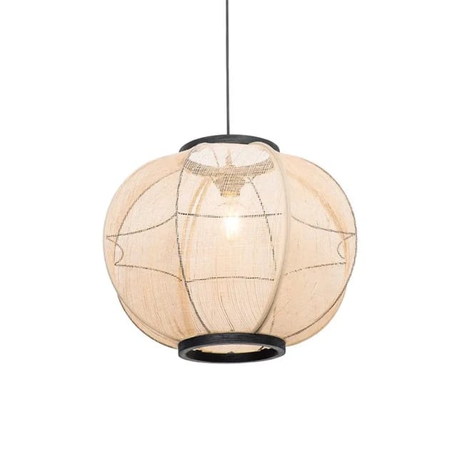 Orientalische Hängelampe Braun Stoff 48 Cm - Rob