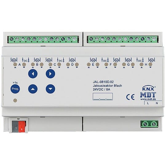 Reiheneinbaugerät Jalousieaktor 8-fach, 8te, Reg, 8 A, 24 V Dc