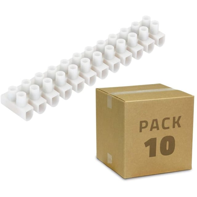 Efectoled - 10er Pack Lüsterklemmen Mit Jeweils 12 Verbindungen 4 Mm²