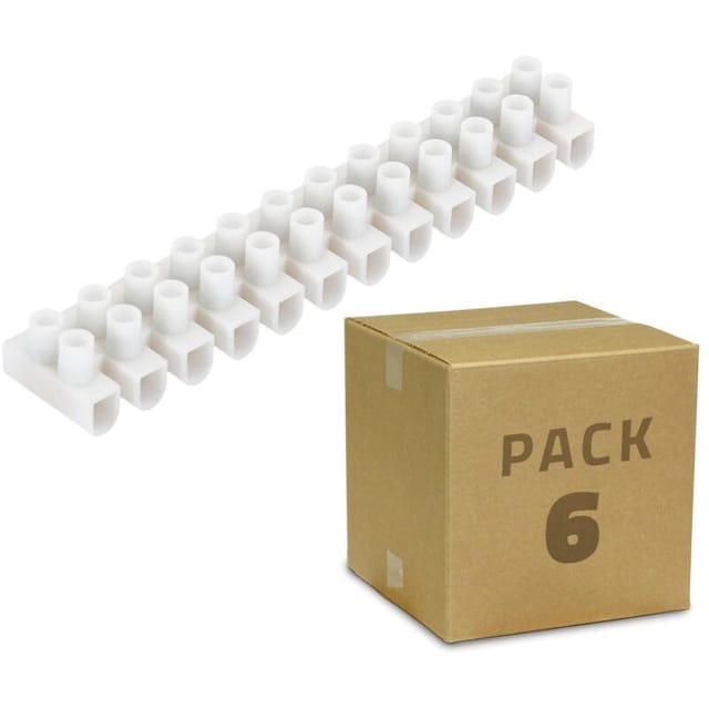 Efectoled - 6er Pack Lüsterklemmen Mit Jeweils 12 Verbindungen 4 Mm²