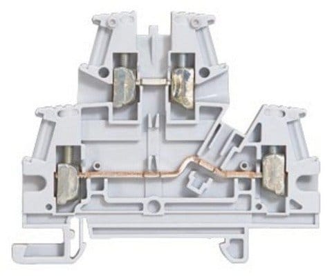 Legrand 37168 – Viking 3 Schraubblock – 2 Knotenpunkte – 2 Ebenen – Grau – Steigung 6