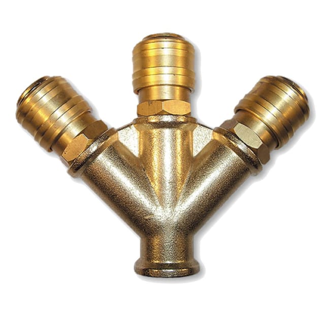 Druckluftverteiler 3/8' Mit Kupplungen 3-fach