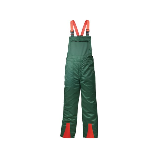 Feldtmann - Fichte Schnittschutz-latzhose 22772 Gr. 50 Grün/rot