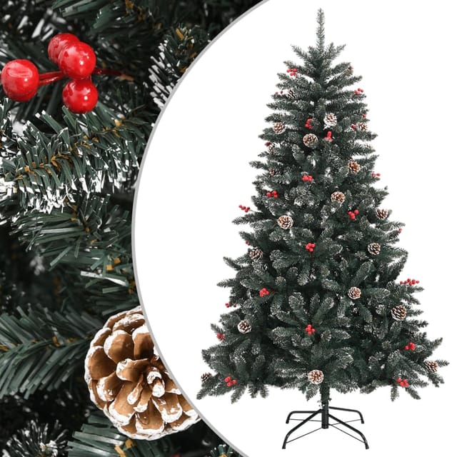 Künstlicher Weihnachtsbaum Mit Ständer Grün 120 Cm Pvc Vidaxl