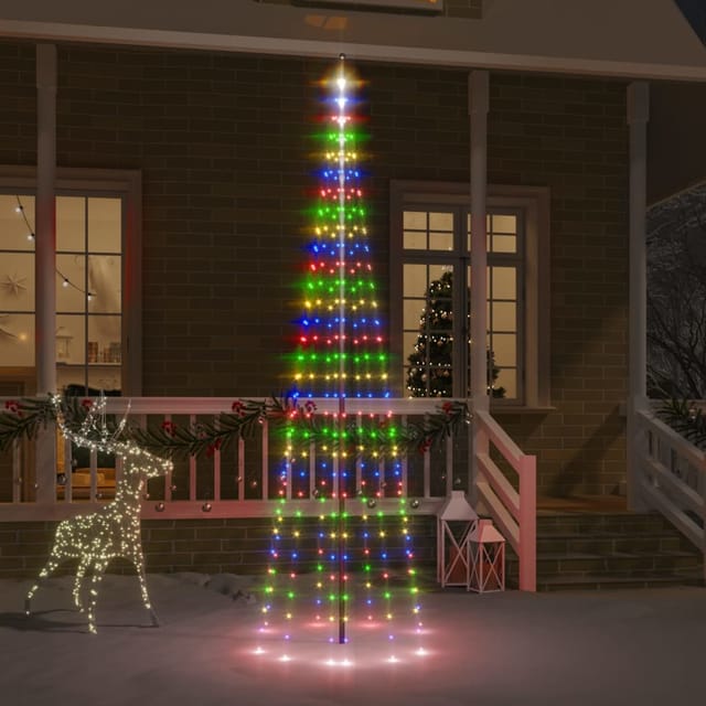 Led-weihnachtsbaum Für Fahnenmast Mehrfarbig 310 Leds 300 Cm Vidaxl