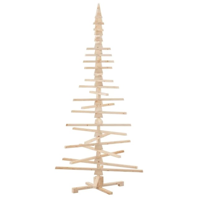 vidaXL Weihnachtsbaum Holz zum Schmücken 210 cm Massivholz Kiefer 4103973