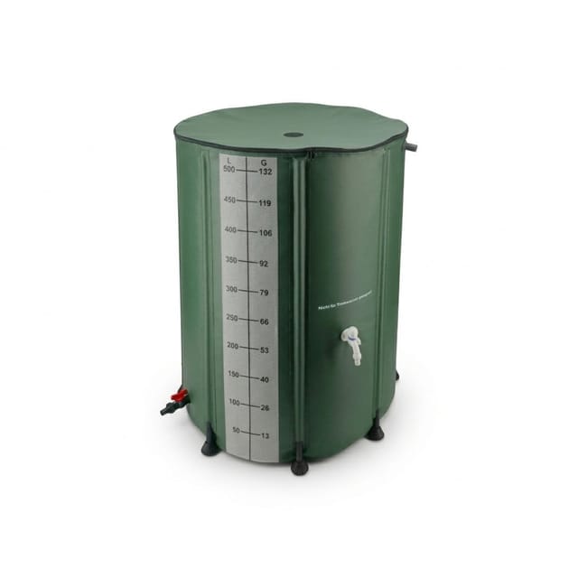 TrendLine Regentonne faltbar rund mit Deckel & Fenster 500 l