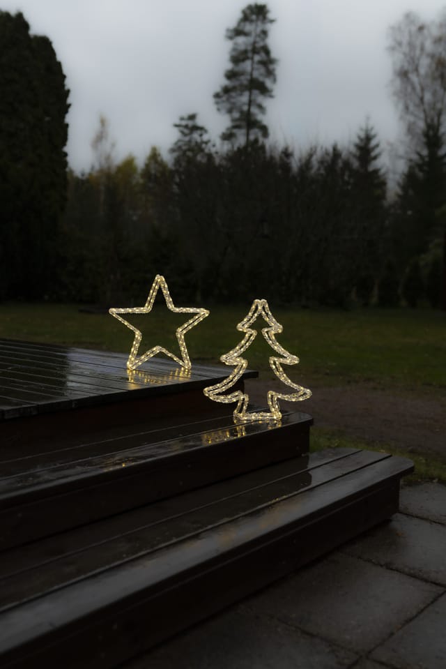 Konstsmide LED Weihnachtsdeko doppelter Weihnachtsbaum 131 Dioden 45 cm warmweiß
