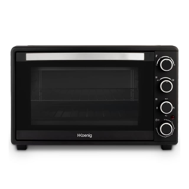H.Koenig elektrischer Mini-Backofen FO45, 45 Liter, Multifunktionell, Leistungsstark 1500W, 6 Modi