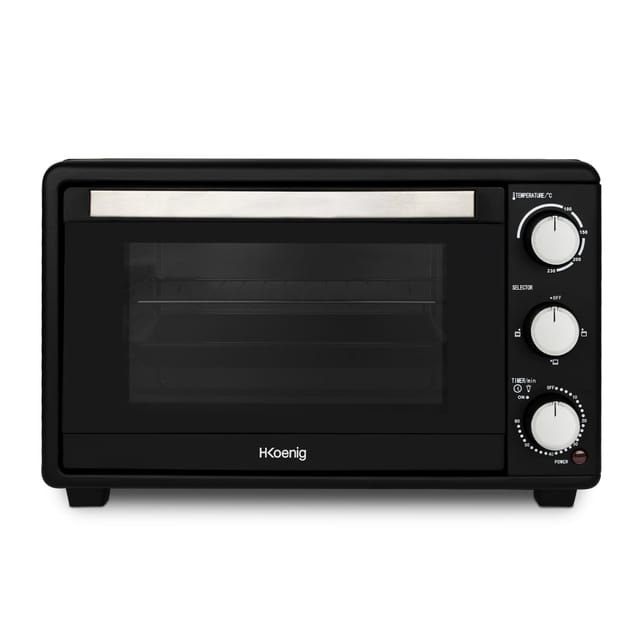 H.Koenig Mini-Backofen FO25 / 25L / Kompakter freistehender Multifunktions-Hochleistungsbackofen / 1500W / Programmierbar / 230° / 60 min