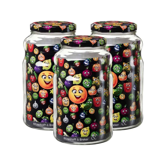 Ritzenhoff & Breker Vorratsgläser Smile 2,65 l 3er Set