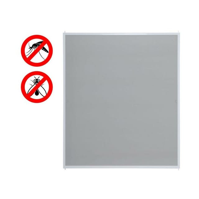 Fliegengitter Insektenschutz Fenster Mückenschutz Alurahmen Bausatz Mückengitter Weiß / 80x100cm