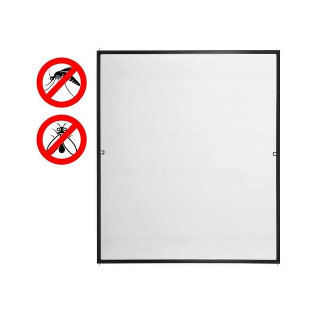 Fliegengitter Insektenschutz Fenster Mückenschutz Alurahmen Bausatz Mückengitter Anthrazit / 80x100cm