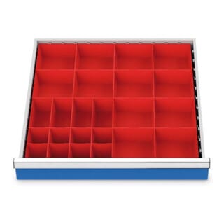 Bedrunka+Hirth Kleinteilekästen Set 24-teilig R 24-24 600 x 600 mm