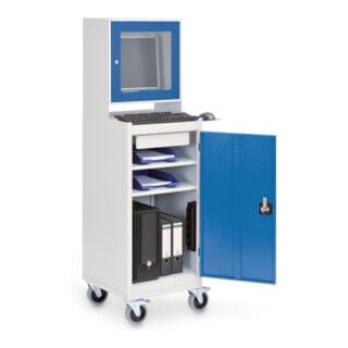 Bedrunka+Hirth Computerwagen mit Monitoraufsatzgehäuse 1 Flügeltür
