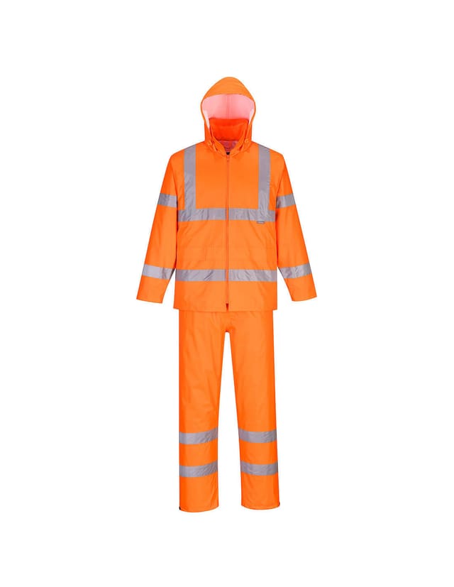 Regenponcho Zum Aufrollen Mit Hoher Sichtbarkeit Farbe: Orange Größe L - Portwest