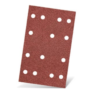 Red Klett-schleifblätter, 133 X 80 Mm, 14-loch, F. Schwingschleifer, Normalkorund (50 Stk.) K180 - Menzer