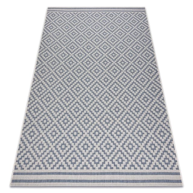 Rugsx - Teppich Flat 48357/951 Sisal - Quadrate Grey 200x290 Cm