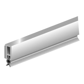 Ellen - Abdichtungsschiene Pts-zk L.2100mm B.6mm Blk Weiß M.weich Pvc-lippe - 508101