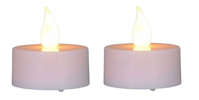 Led Teelicht Maxi 2 Stück Warmweiß Batteriebetrieben Mit Timer Kerzen & Teelichter - Trendline